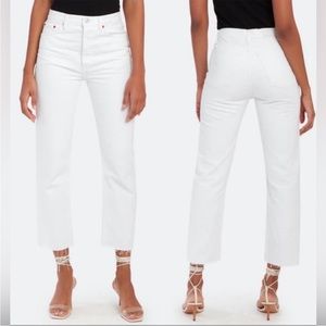 Re/done Originals High Rise Ankle Crop Stretch